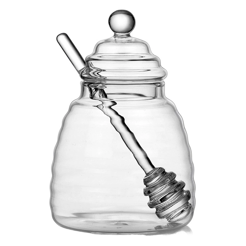 Бытовая медовая банка с высоким содержанием боросиликатного стекла банка для кухни банка для хранения прозрачная сахарная банка разных зерен банка для хранения чая
