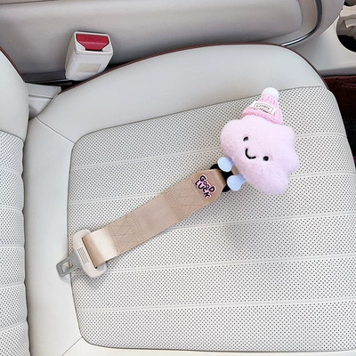 Other Automotive Interior Supplies: Special Anti-Belly Pregnancy Driving - beige-anti-strangle-safety-belt-for-pregnant-women-pink-hat-and-pink-clouds