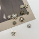 Vintage Diamond Pearl Alloy Decoration Accessories Handmade Hairpin Headwear Mobile Phone Shell DIY Material Flower Plate Drill Patch