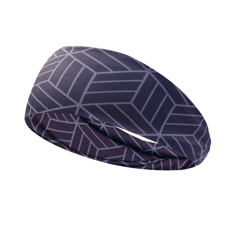 Transfronterizos de impresión de cabello deportivo para hombres mujeres fitness correr yoga antiperspirante pañuelo elástico ocio rayas de cabello cabeza