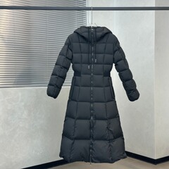 M蒙家Faucon在逃公主加长款过膝束腰显瘦连帽女款羽绒服外套FW23