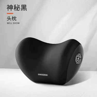 Headrest: Pillow Waist Home Cushion Automotive - black-headrest