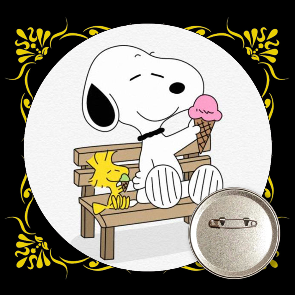Snoopy bar transfronterizo insignia broche de estaño metal medallas conmemorativas anime periferia al por mayor