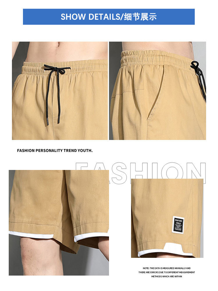 キャメル HJCAMEL ショーツメンズ夏 2025 新しい純粋な綿プラス脂肪大きいサイズスポーツカジュアルアイスシルク 5 分パンツ