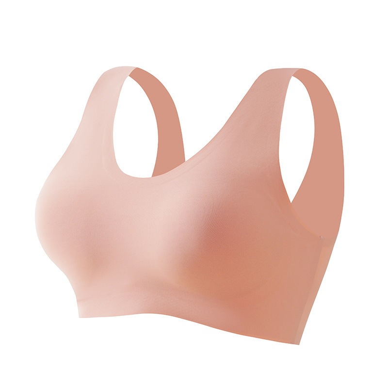 Taza fija sin marcas ropa interior deportiva para mujeres dormir cómodamente sin anillo de acero para mostrar pequeño anti-luz hermosa espalda grande bra delgado