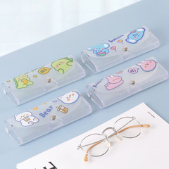 Cute and Fresh Portable Cartoon Reading Glasses Case Soft Storage Box Cartoon Reading Glasses Storage Box Transparent Box