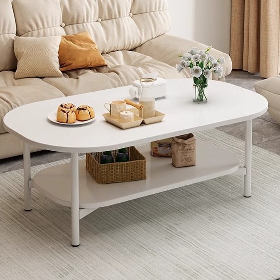 Mesa de centro Apartamento pequeño Sala de estar Mesa para el hogar Casa de alquiler simple Dormitorio estilo crema Sofá creativo simple Mesa de té