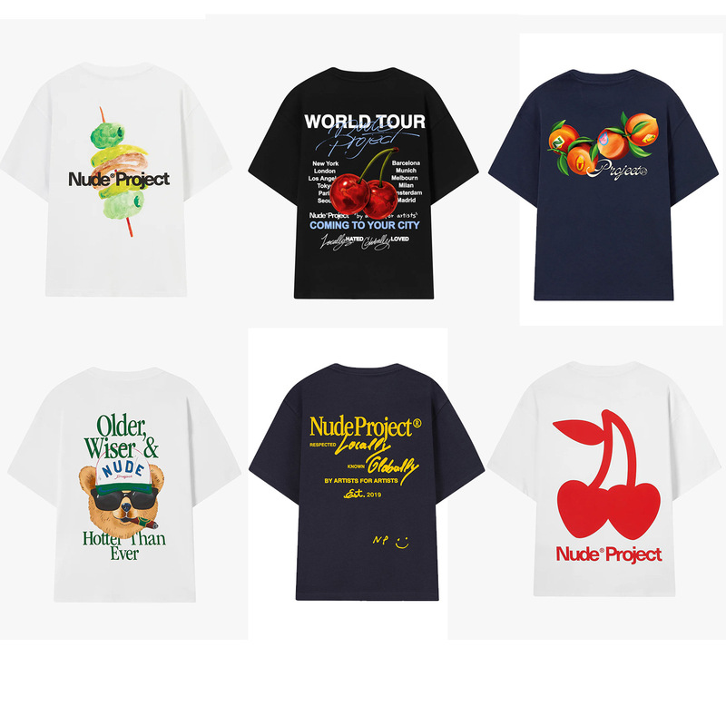 26SS Cross-Border NUDE European and American Fashion Brand New Loose-Fit Pure Cotton Short-Sleeve T-Shirt for Men and Women, Heavyweight Basic Crew Neck Tee 26SS Cross-Border NUDE European and American Fashion Brand New Loose-Fit Pure Cotton Short-Sleeve T-Shirt for Men and Women, Heavyweight Basic Crew Neck Tee