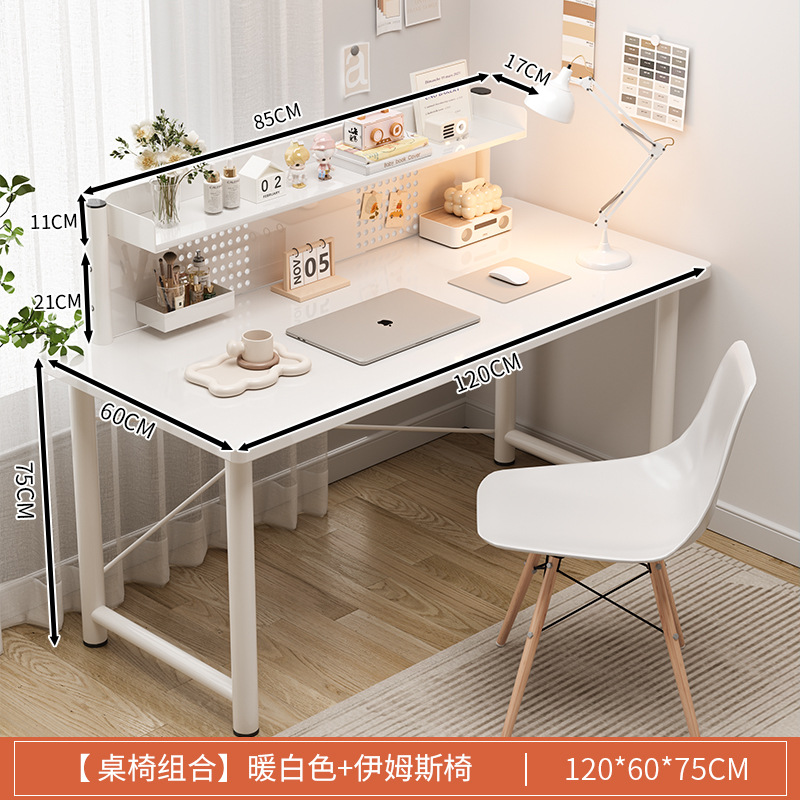 Escritorio de la computadora escritorio estantería escritorio integrado dormitorio hogar Escritorio de oficina individual Workbench estudiante estudio Escritorio
