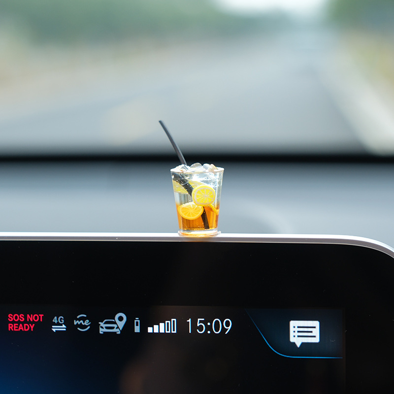 Serie "Ice Coffee" de accesorios para automóviles, consola central de automóviles 2024, nuevo automóvil de la diosa de las celebridades de Internet