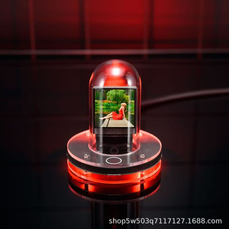 爆款跨境专供拟辉光管时钟翻页天气智能比特币液晶显示屏桌面摆件|undefined