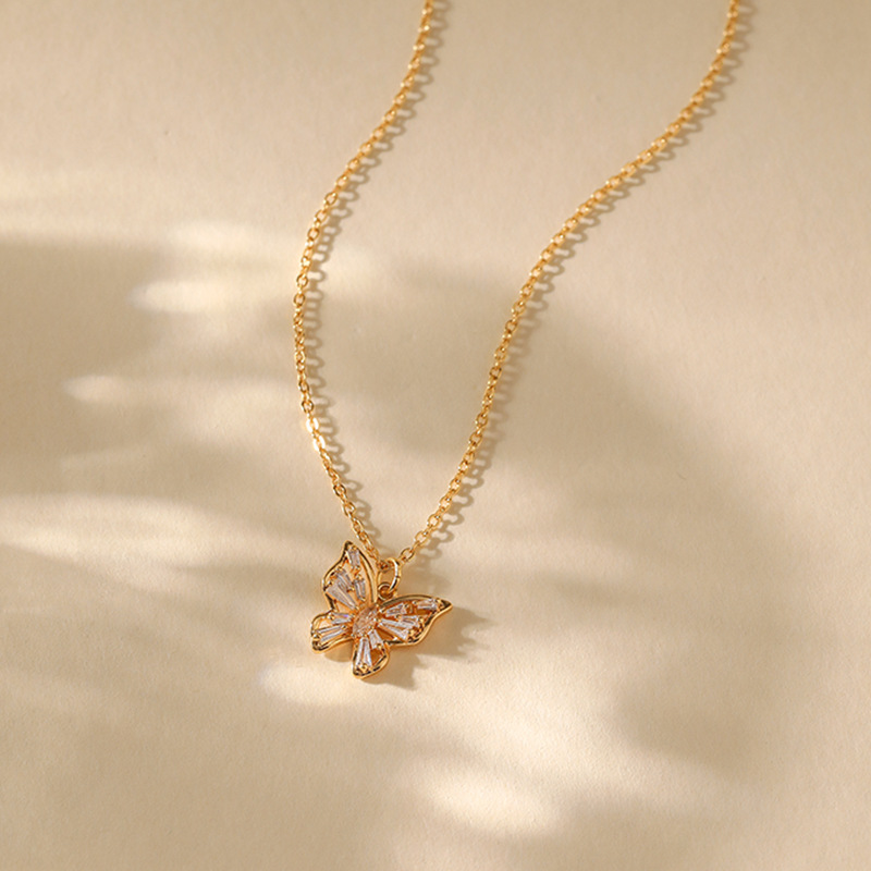8g Weight 18K Gold Plated Plating Material Copper Pendant Material Zircon Inlay Material Pendant Necklace Classification Copper Chain Material cable chain Chain Type 1 Piece Quantity Daily Occasion Copper Material Heart Shape, Flower, Bow Knot Pattern Women's Gender Inlay Design Sweet Style Copper 18K Gold Plated Inlay Heart Shape Flower Bow Knot Zircon Pendant Necklace 34