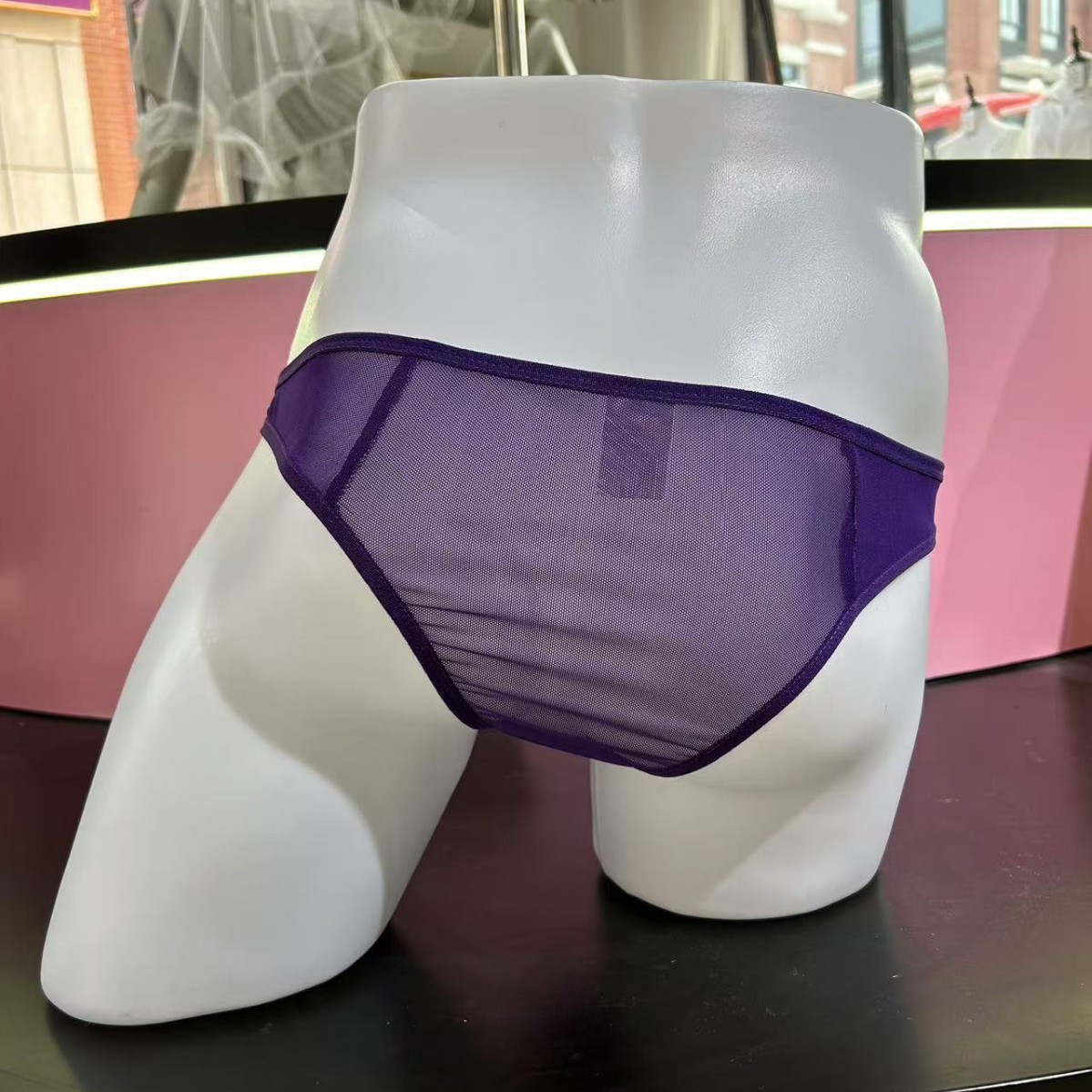 Fully Transparent Ultra-thin Mesh Men's Thong, Comfortable And Sexy Low-rise T-back Underwear For Men_voghion.com