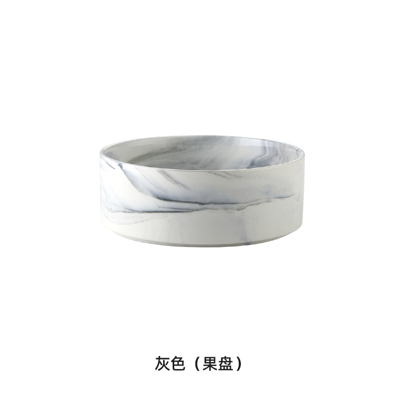 Caja de caramelo de roble de madera hogar sala de estar mesa de café plato de fruta seca de cerámica con tapa Internet Celebrity Snack plato de fruta