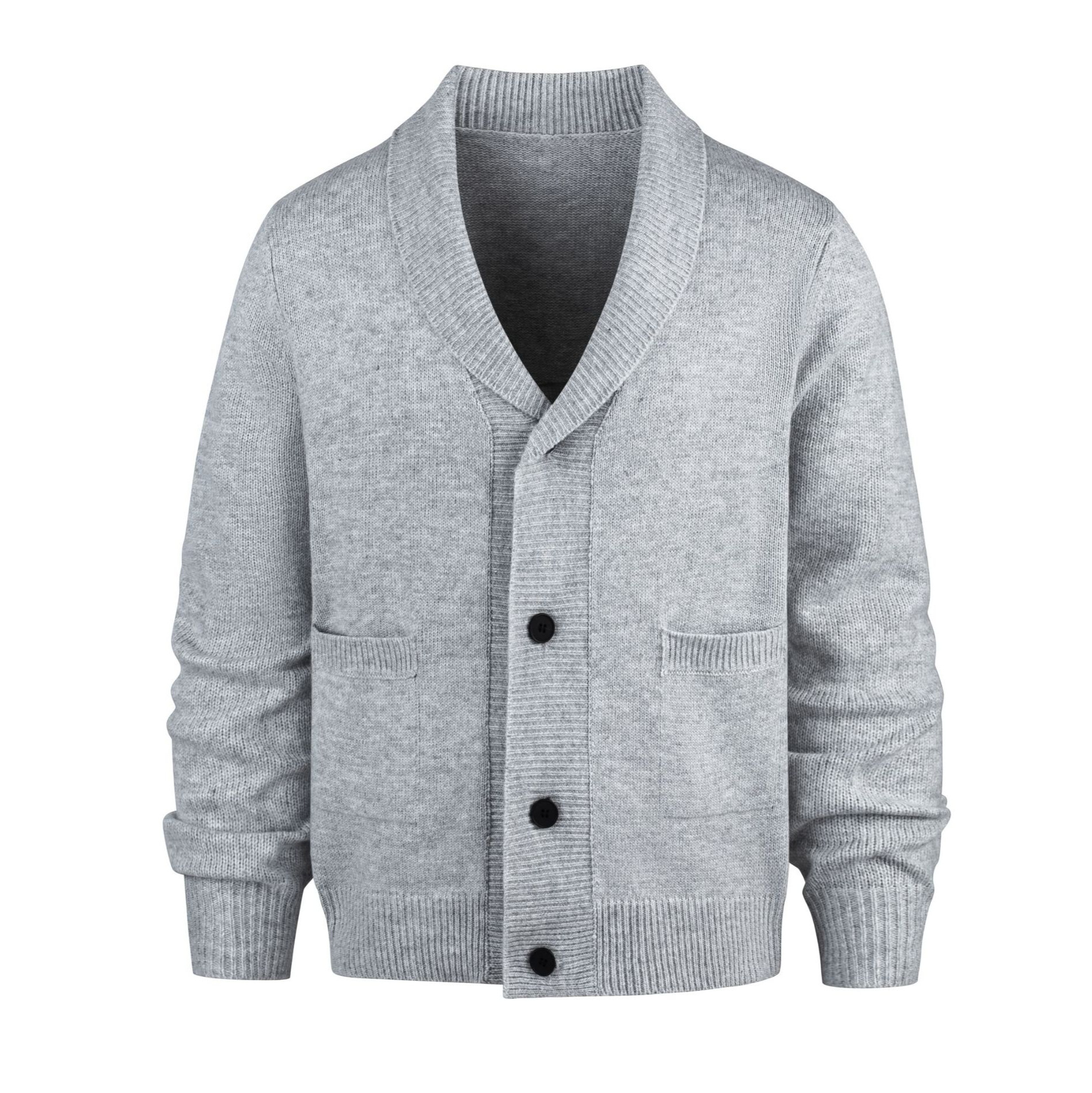 Men's Knit Cardigan Long Sleeve V-Neck Pocket Sweater Fall Winter Casual Coat Fashionable Overshirt Fashion Trends_viptrois.com