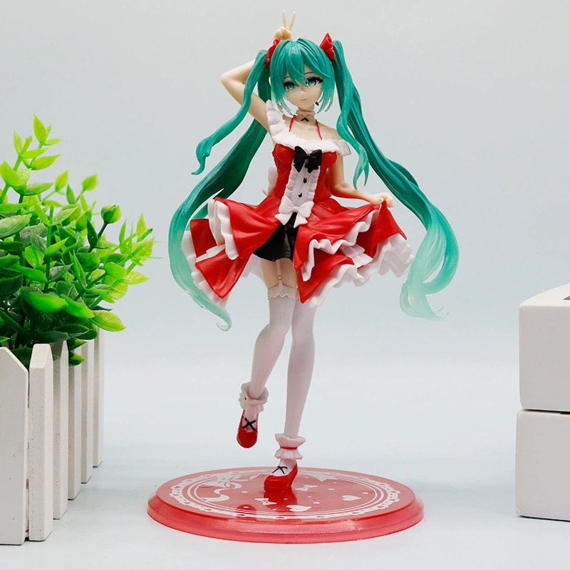Высококачественная версия куклы Hatsune Hatsune PVC Cherry Blossom Miku Doll Two -dimensional Beauty Peripheral Chassis Side