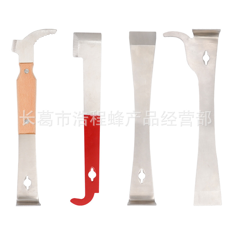 Apicultura de acero inoxidable raspador multifuncional equipo de apicultura miel colección herramienta de limpieza apicultura semi-rojo cuchillo de boca plana cuchillo de limpieza facial