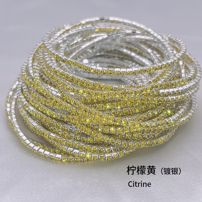 8 레몬 옐로우 실버 도금