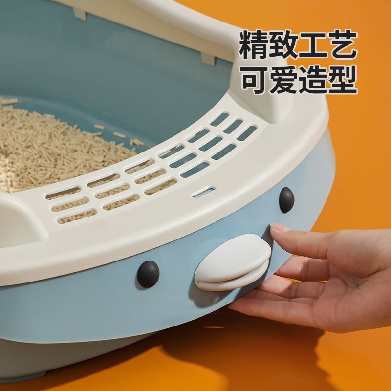 La caja de arena para gatos evita salpicaduras externas, gatitos rectangulares, juegos completos, gatitos abiertos, artículos especiales para mascotas