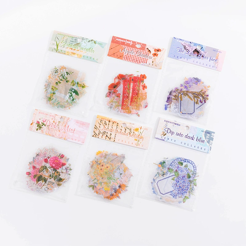Стикеры Mo Mo PET Bao Senyu Jet Poetry Series Fresh Literary Handbook Decoration Patch 30 Simples