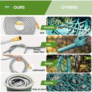 Flexible Hose Vorey 25ft 100ft Stains Steel Garden Hose Flexible Hose Vorey 25ft 100ft Stains Steel Garden Hose