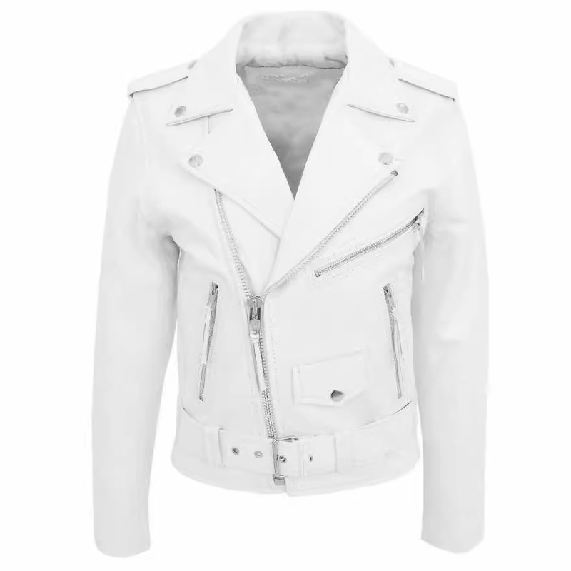 Amazon AliExpress wish explosions white leather men's coat pu men's boutique foreign trade explosions