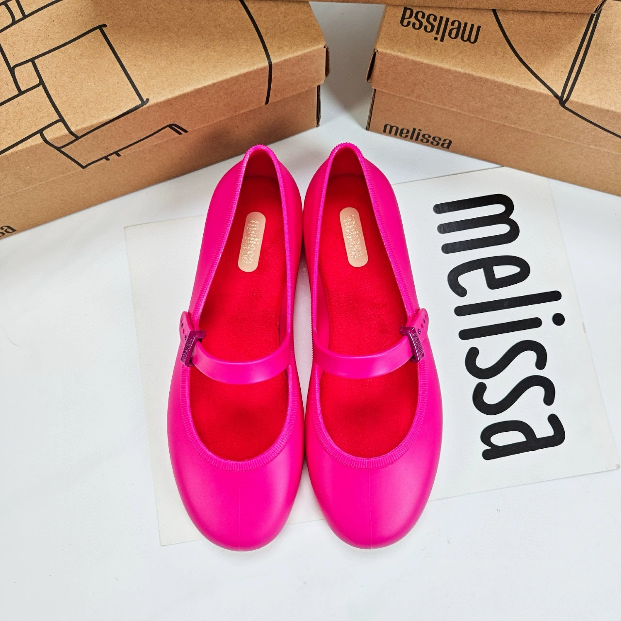 2025 Melissa одиночные туфли осень-зима балетные туфли с бархатной подкладкой простой плоский низ носок с квадратным носом Melissa Soft