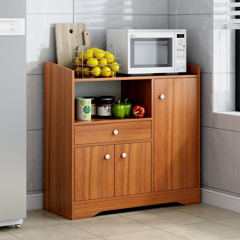厨房橱柜餐边柜客厅储物柜多功能茶水柜简约放碗柜子仿实木收纳柜|ru