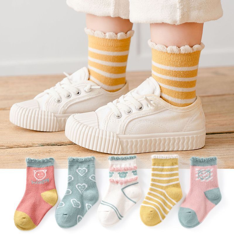 Calcetines para niños Calcetines para niños de algodón de tubo medio de otoño para bebés otoño e invierno dibujos animados para niños y niñas nuevos calcetines para bebés para hombres y mujeres
