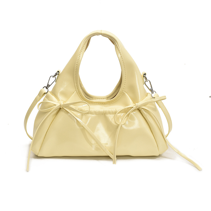 Bolso de moda coreano 2025 verano nuevo bolso femenino lindo lazo bolso de hombro casual letra bandolera