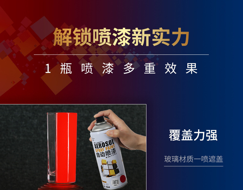 Anti-rust self-painting hand-cranked automatic furniture wood varnish black and white graffiti metal paint for cars