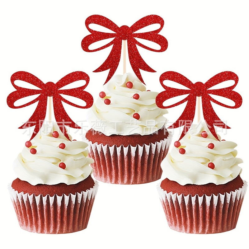 クリスマスエルフの足のリボンクリスマスツリーケーキデコレーションベーキングケーキフラグインサートカードデザートテーブルセッティング|undefined
