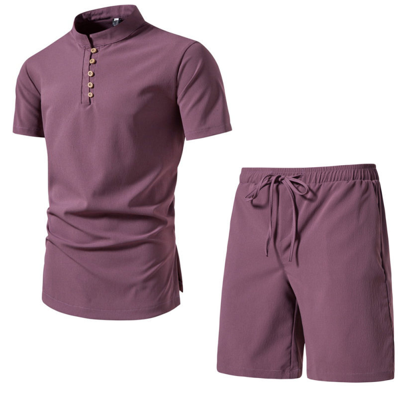 Men's Solid Color Shorts Sets Men's Clothing display picture 5