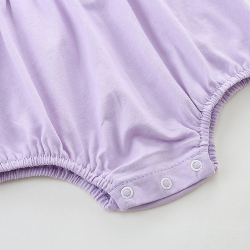 Baby summer new onesie girl baby sweet romper pure cotton triangle bag fart suit with hood 2751