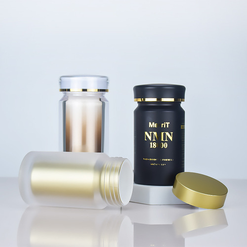 100ml Acrylic Capsule Packaging Bottle, Medicinal Hermetic Storage Jar for Red Cordyceps, Health Product Packaging Material