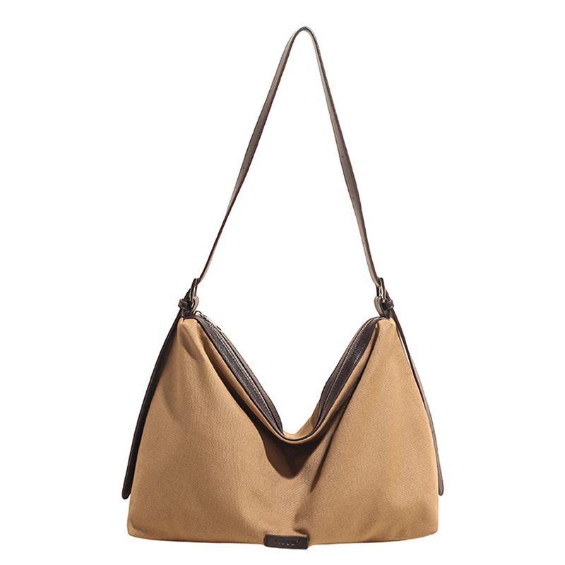 2025 otoño y invierno nuevo estilo coreano perezoso bolsa de lona de moda de mujer gran capacidad de hombro mochila de viaje bolsas de brazo