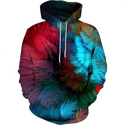 3D Digital Printing Long-sleeved Pullover Hoodie Men's Autumn And Winter Thermal Casual Sweater_voghion.com
