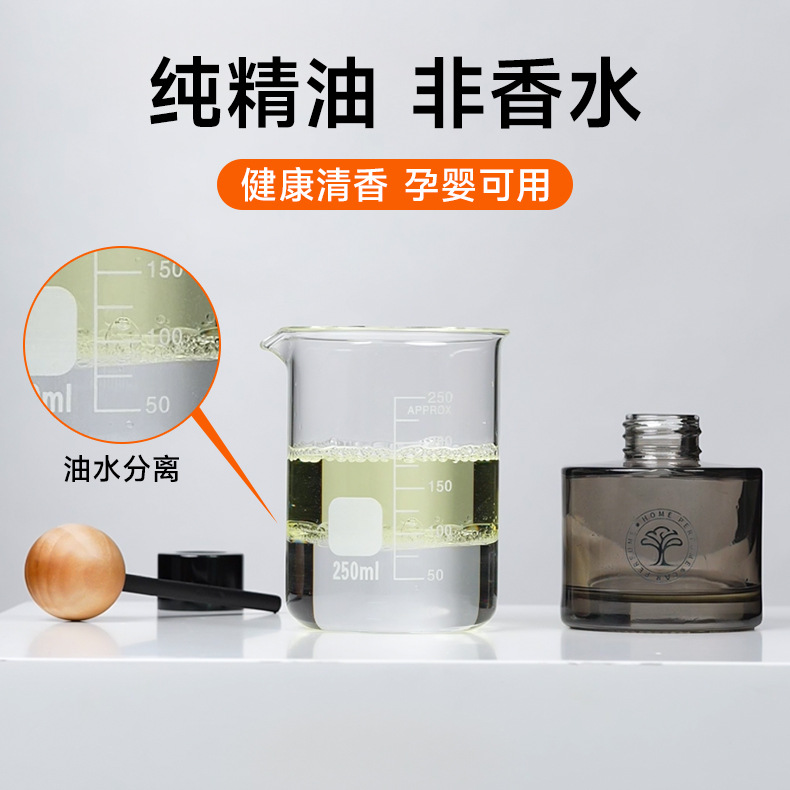 New high-end car air freshener, long-lasting fragrance for car cup holders, plant-based essential oil aroma with wooden beads