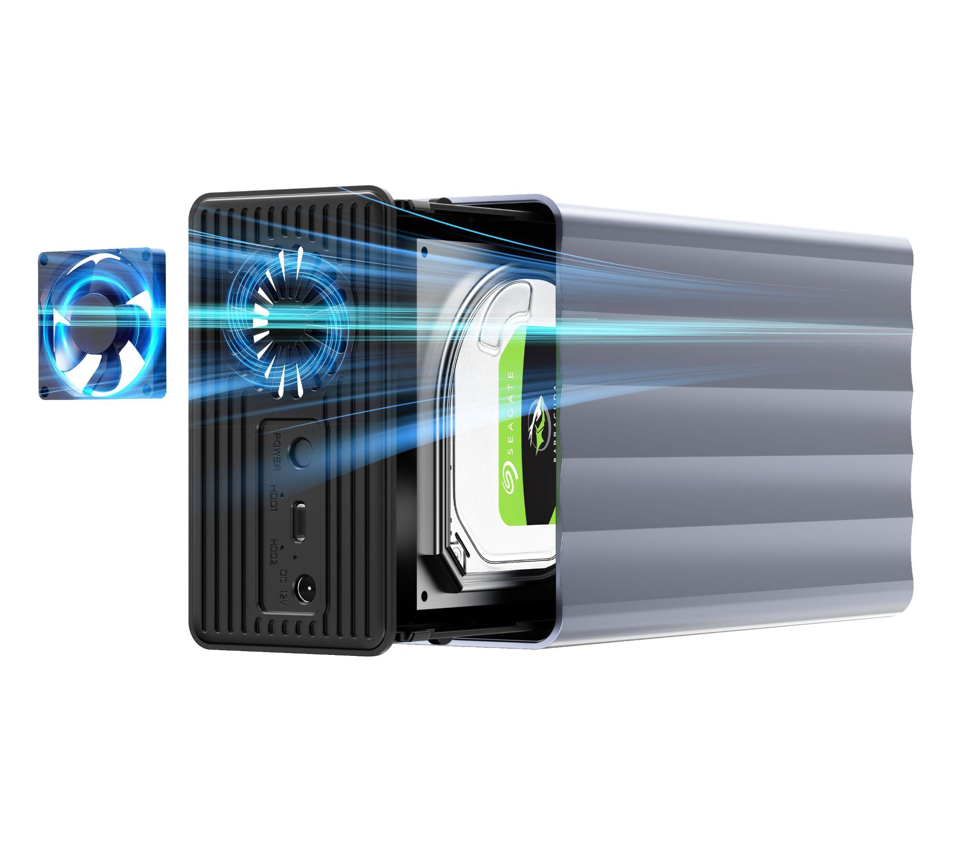 Caja externa para disco duro 2,5 pulgadas compatible SSD y HDD aluminio USB 3.0