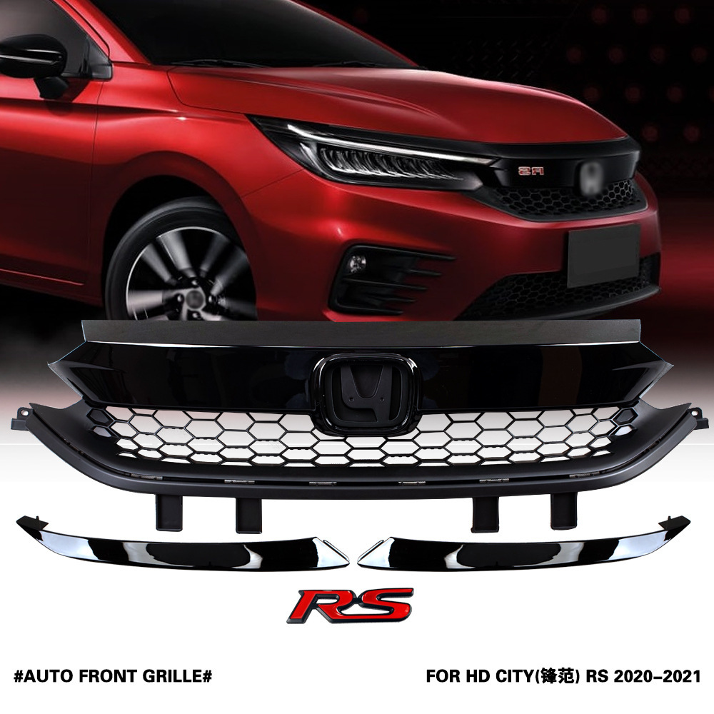 Aplicable a Honda 20 - 21 nuevo modelo de Fan RS delantero conjunto de red central, parrilla de cara delantera, red de ventilación de panal