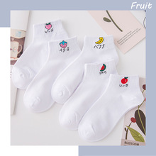 廠家批發代發襪子女韓版夏季可愛白色水果網眼襪子女低幫學生襪