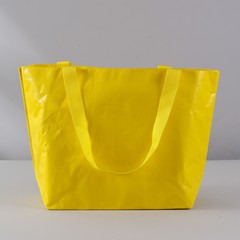 現品の空白の手提げ編み物袋にロゴの服の広告の贈り物を加えて編みます。