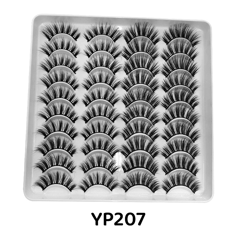 Dingsen pestañas postizas transfronterizas de múltiples capas de tres D estéreo 20 pares de pestañas cruzadas pestañas rizador