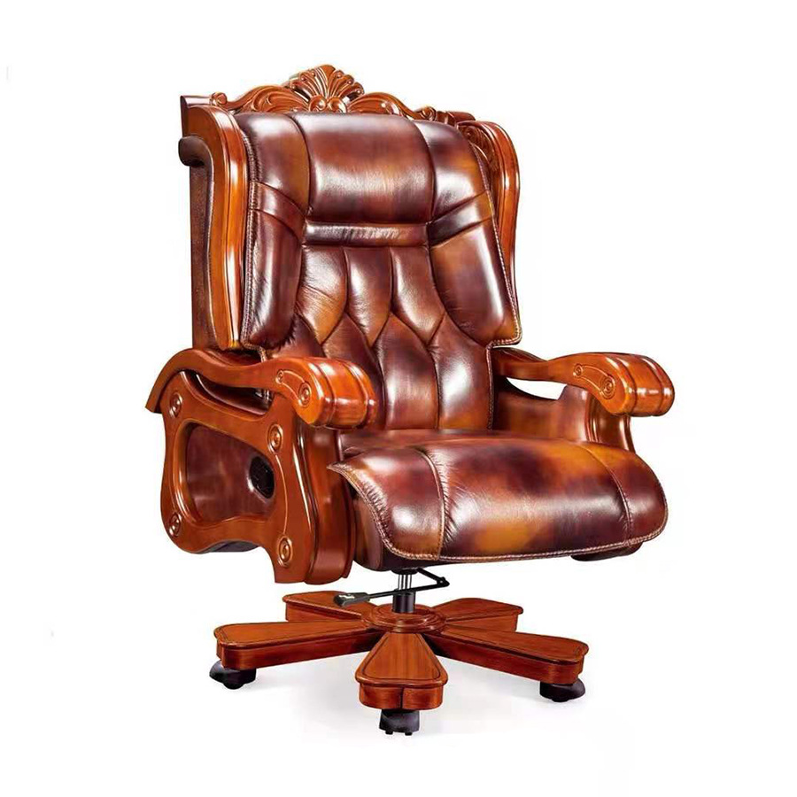 Boss chair reclining computer chair first layer color cowhide office chair swivel chair executive chair home office chair 8139