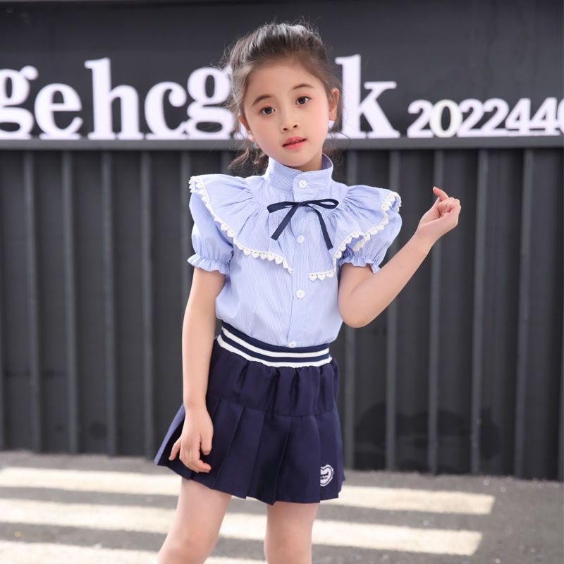 夏季幼儿园毕业校服六一儿童英伦风朗诵表演服中小学生合唱演出服