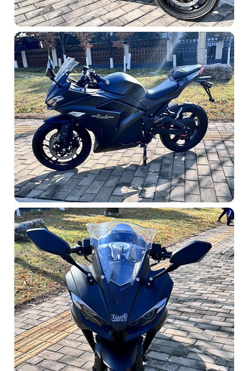 Cross-Border Foreign Trade Adult Electric Vehicle Electric Motorcycle Black Motorcycle Pedal A8-1 Adult Travel Electric Vehicle
