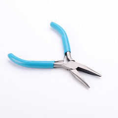 Provide smooth blue 4.5 inch pointed pliers, smooth small pliers without teeth, smooth pointed pliers with flat jaws, and flat mouth pliers.