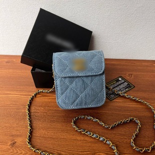 2024 new vic annual birthday gift camera bag Denim small square bag big CC small fragrant style bag women