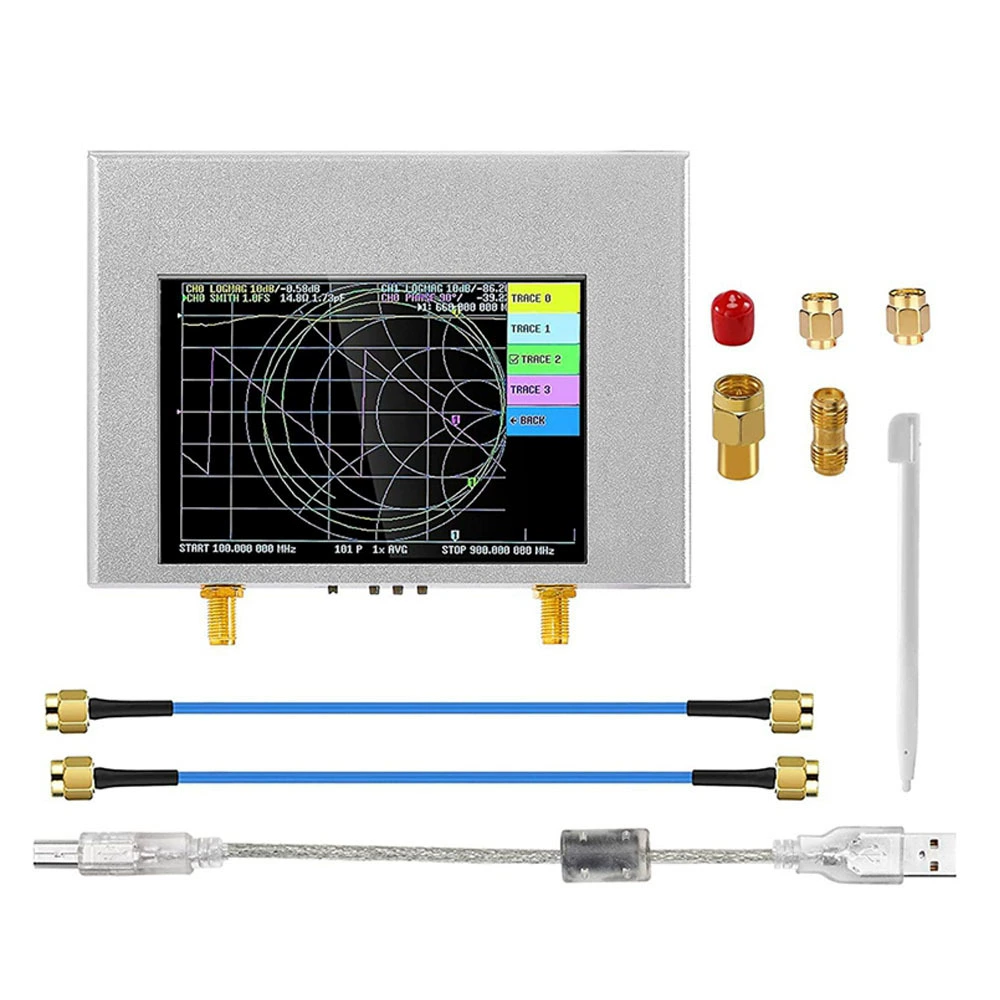 4-дюймовый векторный сетевой анализатор V2 Plus4. Диапазон измерения: 50 кГц-4 ГГц