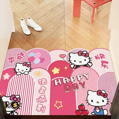 Avtomobil döşəmə paspasları — Clean Entrance Door Mat - kt-everything-goes-well-4060cm-silk-circle